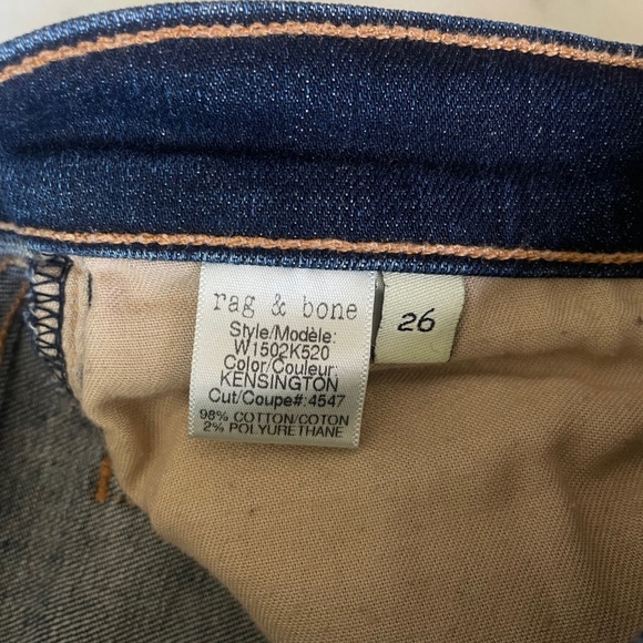 Rag & Bone Skinny Dark Wash Denim - Picture 6 of 10